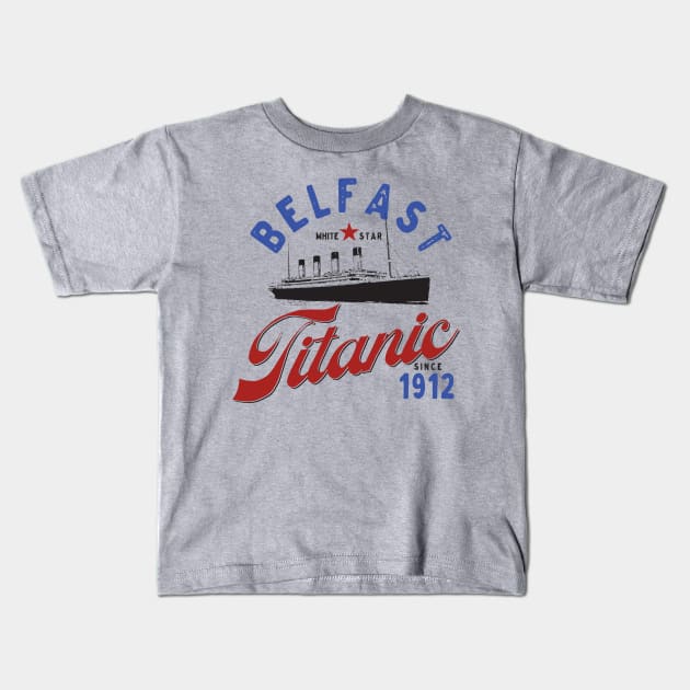 Belfast Titanic Kids T-Shirt by MindsparkCreative